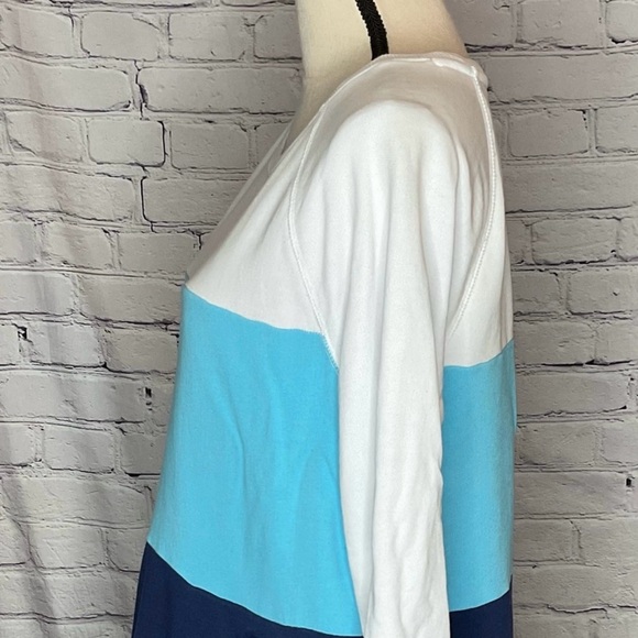 Lilly Pulitzer Luxletic Beach Comber Pullover Low Tide Navy Color Block Medium - Picture 6 of 16